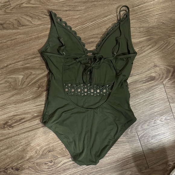 Becca Olive Green One-Piece Swimsuit - Picture 2 of 7